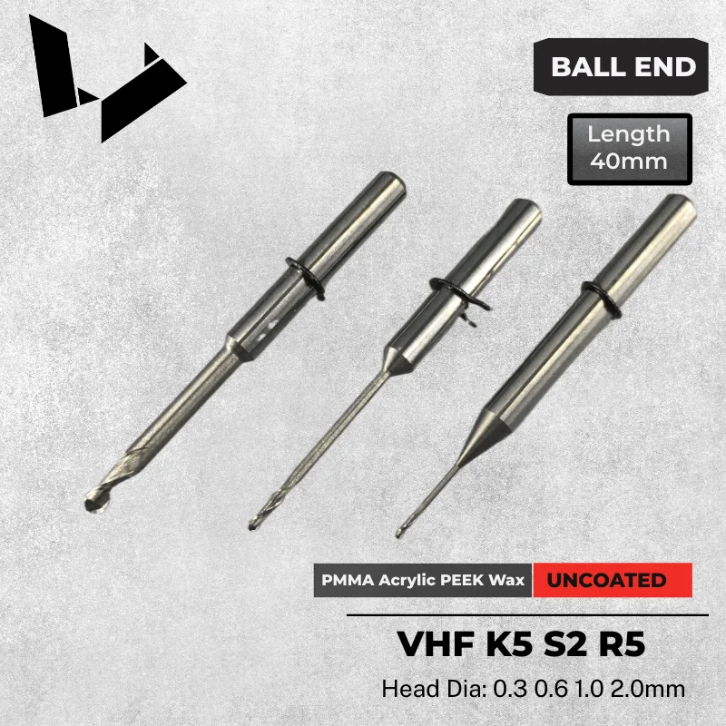 VHF 5 osi stroje vosku PMMA frézovanie-P100-R1-40 P200-R1-40 P100-R2-40 Náhradné a dvojité zubné noža