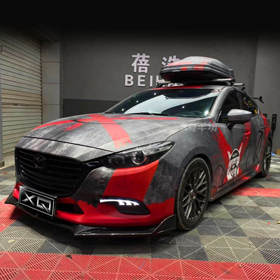 Vhodné pre 14 19 Mazda 3AXELA Opätovné nasadené malé obklopené lopaty na bočnú sukňu na prednú sukňu