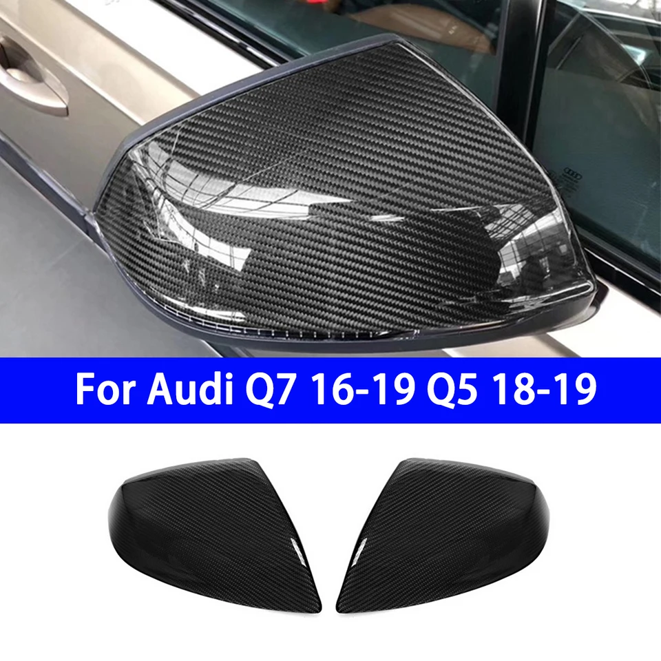 Vhodné pre Audi Q7 16-19 Q5 18-19 Originálne kryty spätného zrkadla uhlíkových vlákien a kryt spätného zrkadla, pôvodný Audi