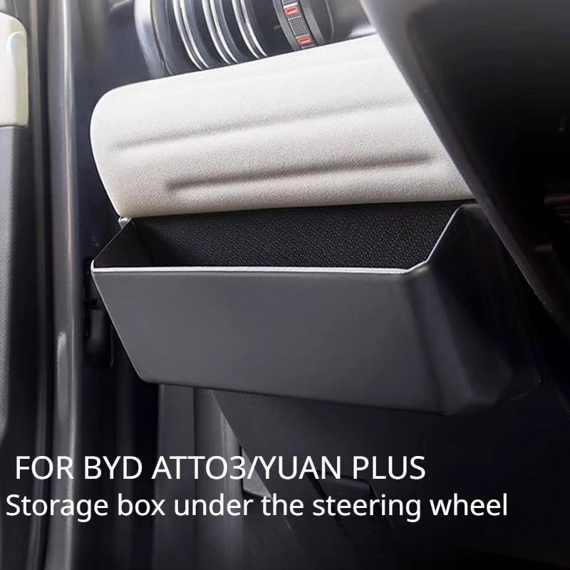 Vhodné pre BYD Atto3 Yuan plus pod ukladateľom ukladacieho priestoru volantu ukladací box automobilu