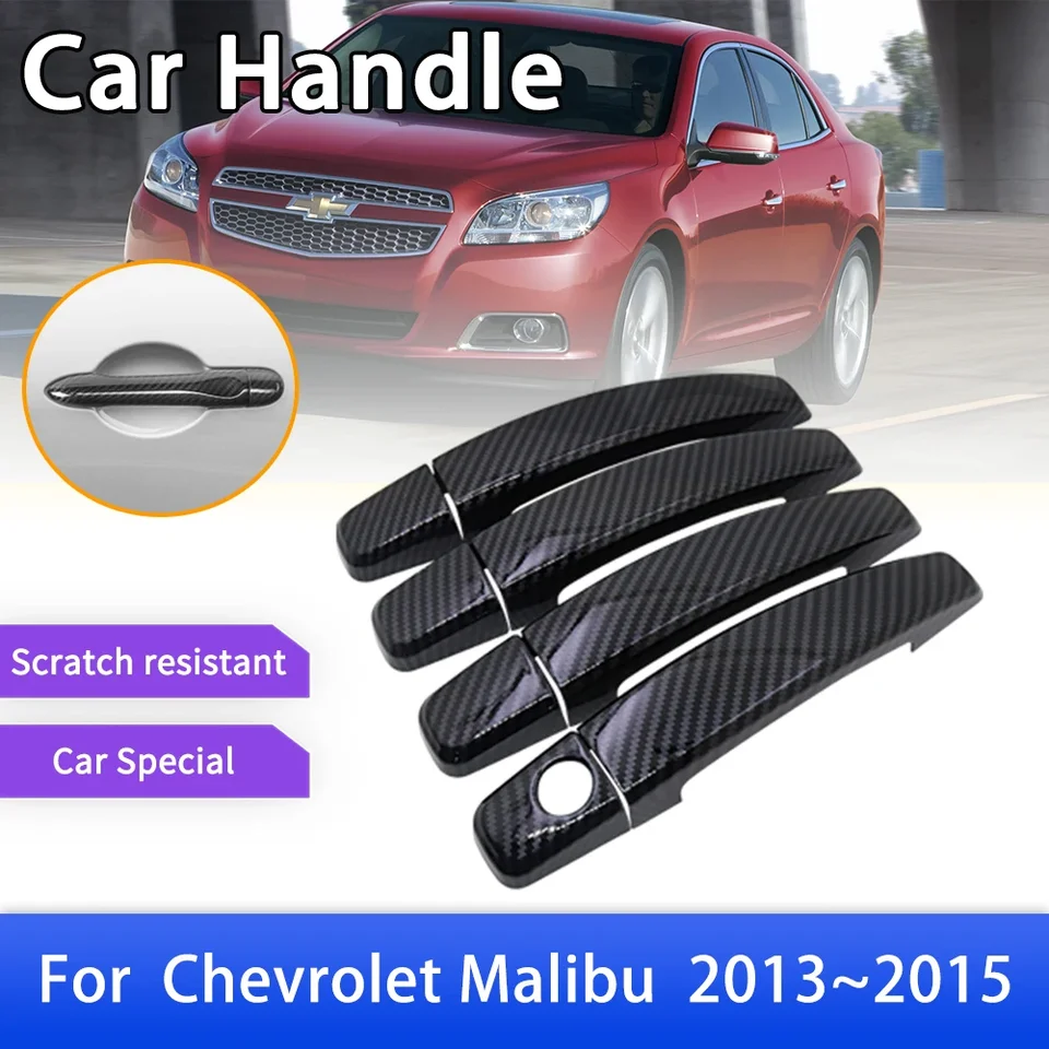 Vhodné pre Chevrolet Holden Malibu 8 Gen 2013 2014 2015 Kruchu z rukoväte uhlíkových vlákien Kreatívne nálepky na ochranu ochranných doplnkov