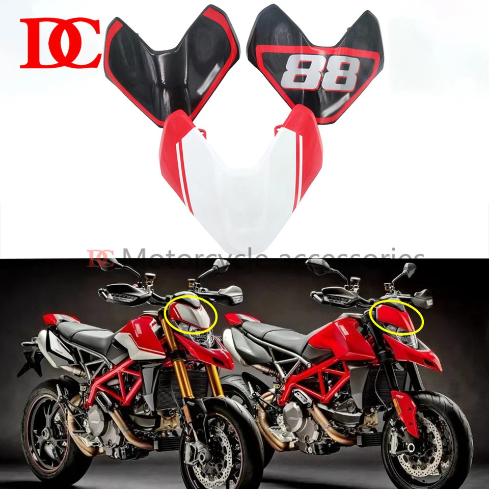 Vhodné pre Ducati Hypermotard 950 SP RVE 2019 2020 2021 Predná čiastočná kapotážová krytina kryte predná horná nosa