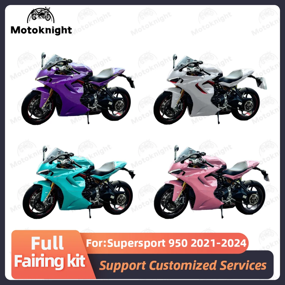 Vhodné pre Ducati SuperSport 950 950S 2021 2022 2023 2024 Kit na kapotáži Full Set Motocyklové vstrekovanie plesní Laľované karoséria