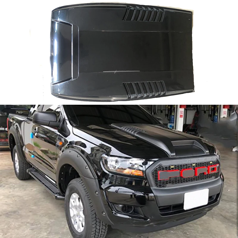 Vhodné pre Ford Everest Endeavor 2016 2017 2018 2019 2019 ABS Black Bonnet Scoop Fit For Ford Ranger T7 Wildtrak