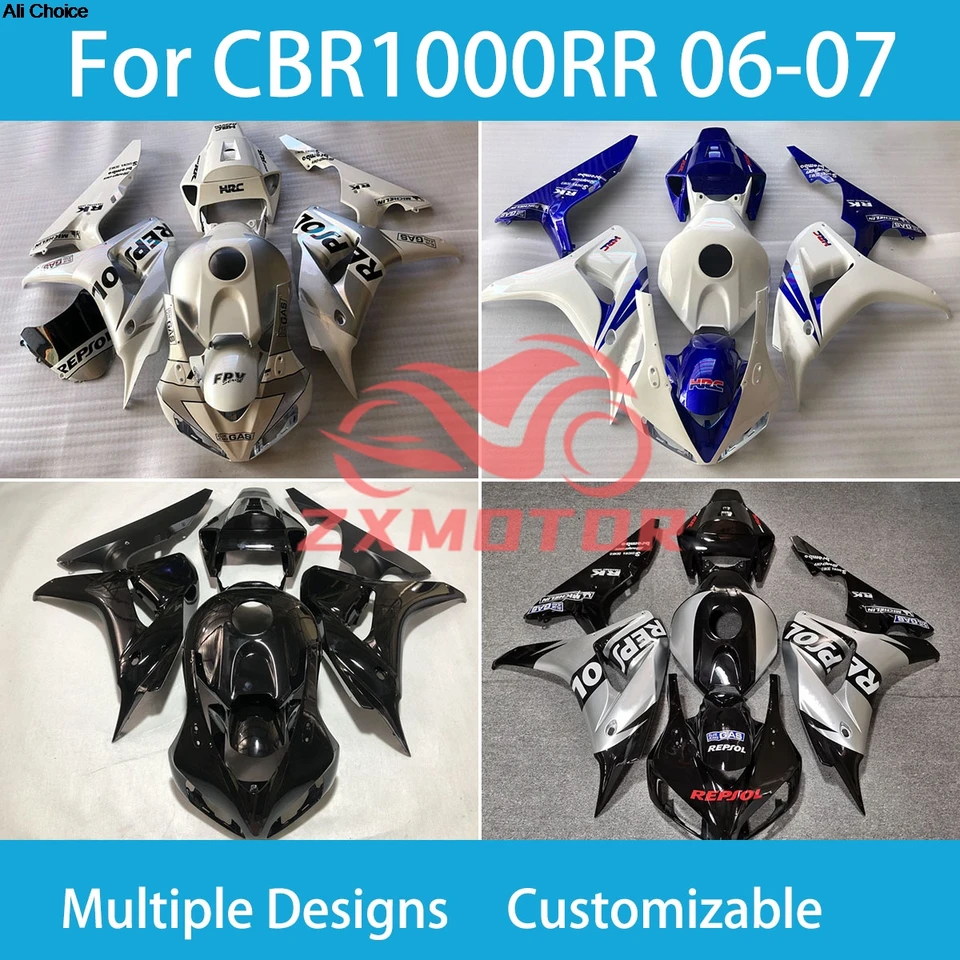 Vhodné pre Honda CBR 1000RR 06 07 Plná kazateľská súprava CBR1000RR 2006 2007 Fairings ZXMT PLASTOVÝ PLNÝ COWLING