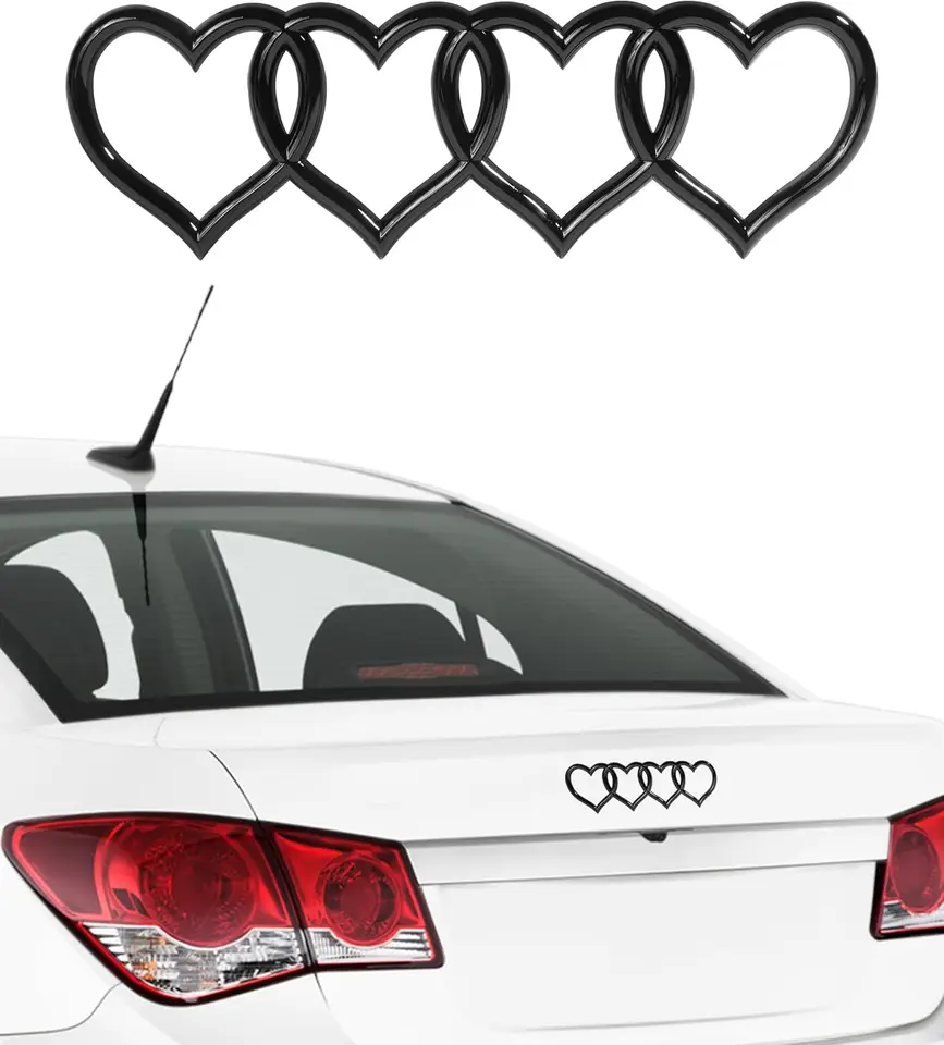 Vhodné pre logo Audi Car Tail Logo upravené logo Love Tail Logo Osobnosť loga auta