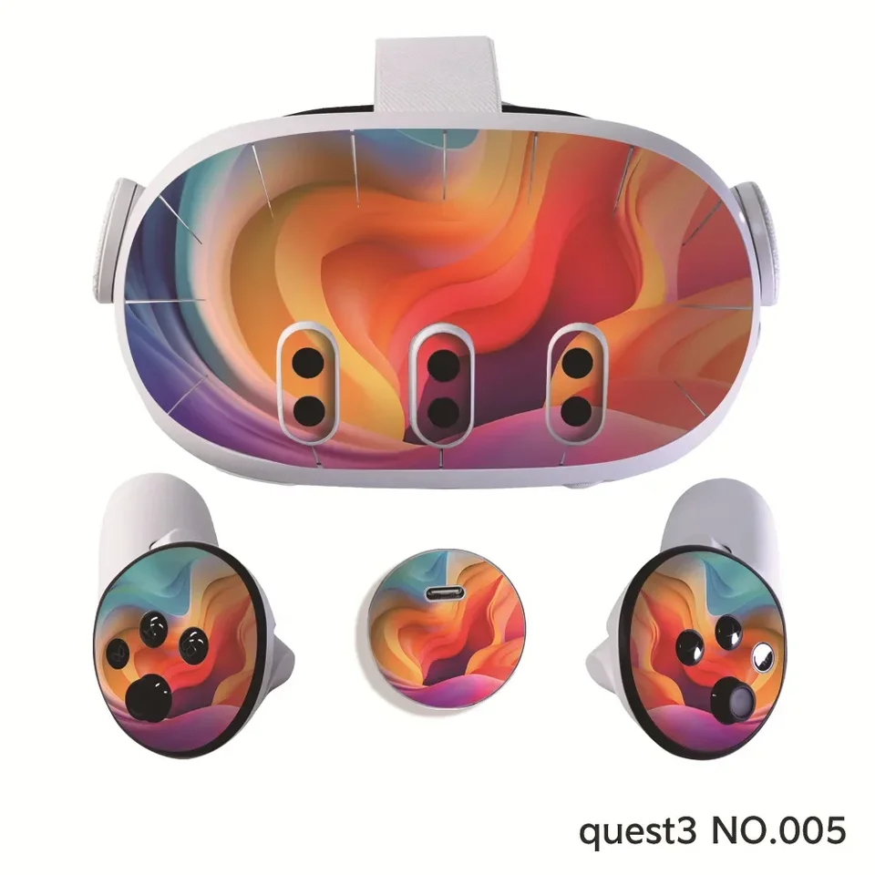 Vhodné pre meta quest 3 nálepky kože kože farebných nálepiek ochranné filmy a zvyšky lepidla zadarmo pre doplnky Oculus Quest3