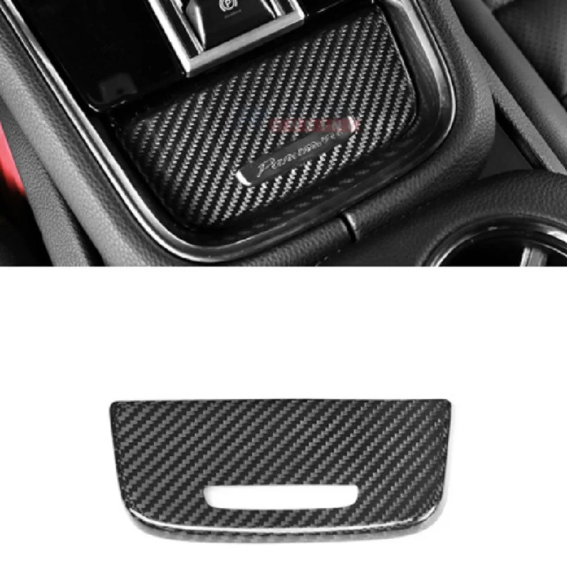 Vhodné pre Porsche Cayenne Panamera 971 Interiérové ​​príslušenstvo Carbon Fiber Car Doplnky P Rám na gombíky 2017-2020
