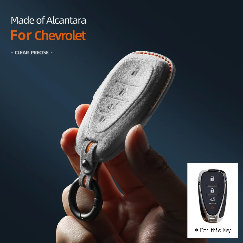Vhodné pre trojrozmerný kľúčový vak Chevrolet, Malibu XL, Valando, s použitím materiálu Alcantara Suede Keychain