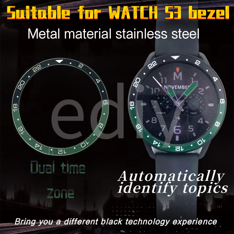 Vhodné pre Xiaomi S3 Watch Original Bezel Watch S3 Dial Dual Time Zone Bluetooth verzia ESIM verzia Automatické rozpoznávanie