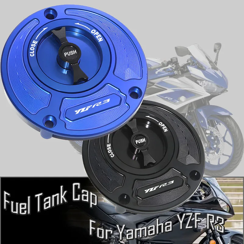 Vhodné pre Yamaha YZF R3 Motocykel novú CNC palivovú nádrž na čiapku benzínu palivovú nádrže
