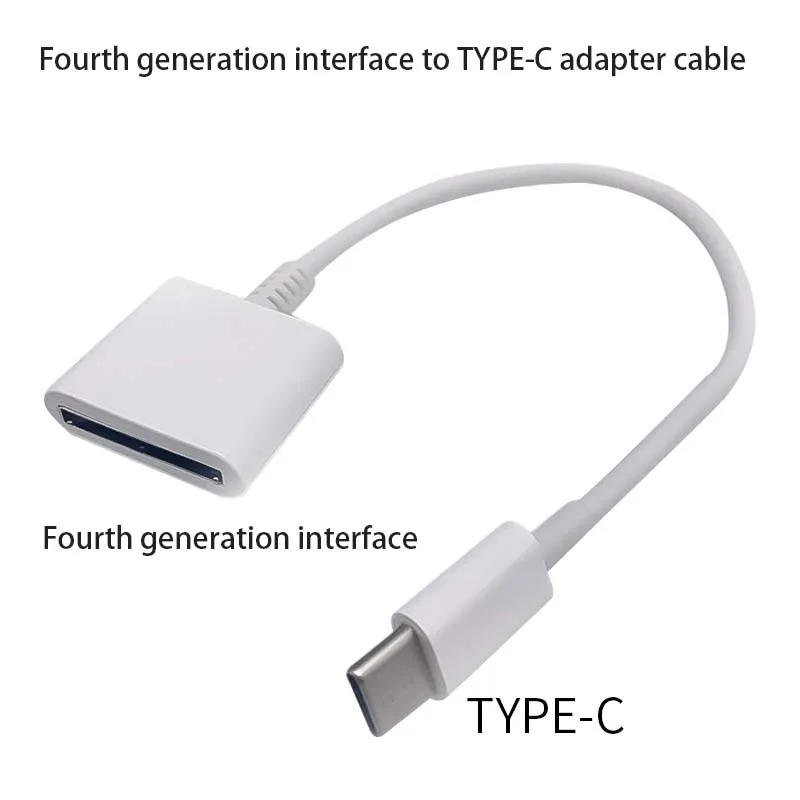 Vhodný pre adaptér rozhrania 4-to-type-C, adaptéra A-Pple 30pin na adaptér typu C, A-ppleový nabíjací kábel