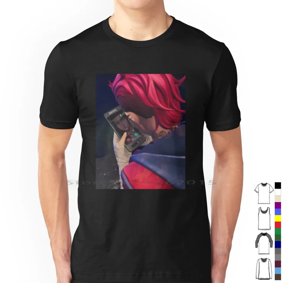 VI a Caitlyn Love T tričko 100% bavlnená parná arcane Art Offical Artist Cute OTP Cop X Punk VI a Caitlyn Fanart Caitlyn