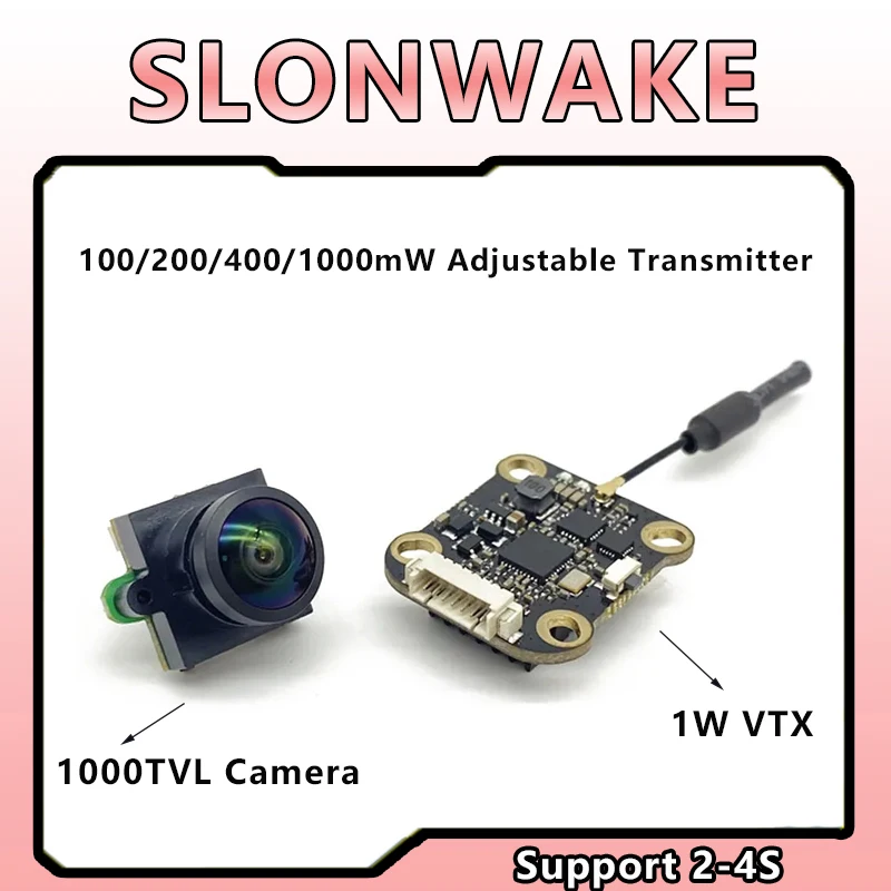 Viac ako 5 km FPV Suit 5,8G 48ch 1000MW nastaviteľný bezdrôtový AV vysielač a hviezdne svetlo CMOS 1000TVL FPV Camera pre RC Racing Drone