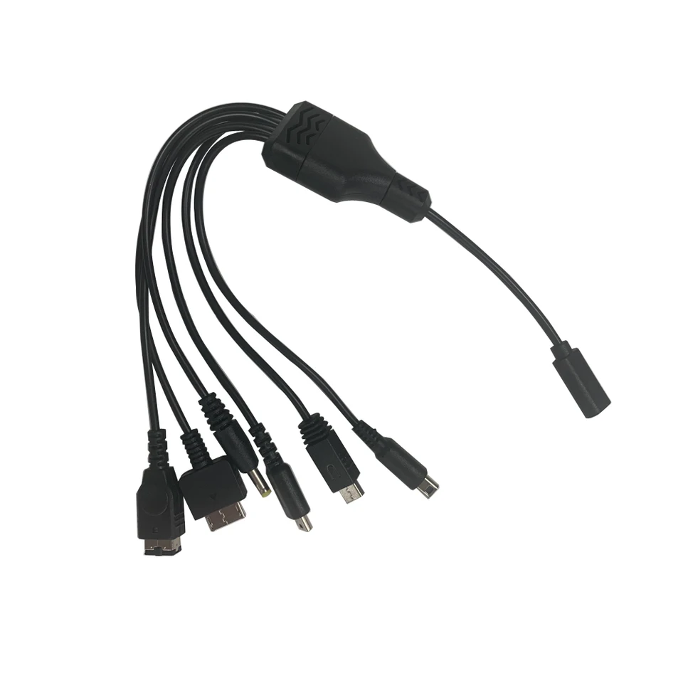Viac funkcií 6 v 1 USB C Ženský nabíjací kábel pre typ C až pre 3DS/GBASP/NDSL/WIIU/PSP/PS PS Vita nabíjačkový kábel