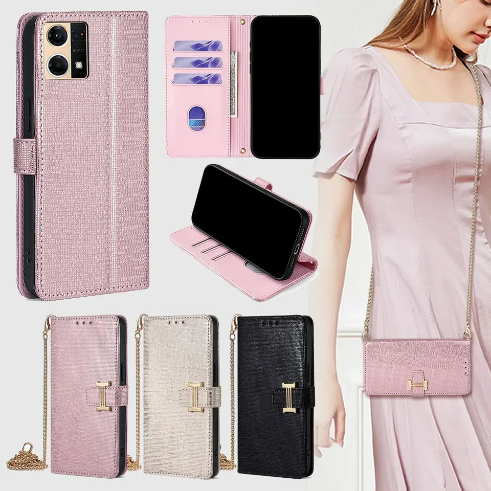 Viac karty Fliter Cover pre módnu knihu pre Oppo Reno 7 6 5 Pro Plus Lite 7Z 6Z 5Z 5F 5K 4f Magnetic Flip Wallet Case Funda
