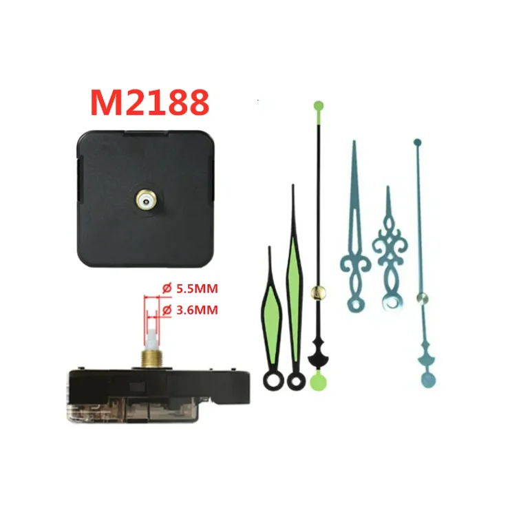 Viaceré štýly DIY Mechanizmus pohybu hodiniek M2188 HODINY Hands Wall Opravy Nástroje Časti Tichá súprava Set Kovové ihly