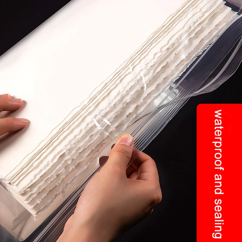 Viacnásobná veľkosť 16k/8k/4k akvarelu Gouache Painting Paper Book vlhkosť bariéra plastová taška pre umelecké zásoby