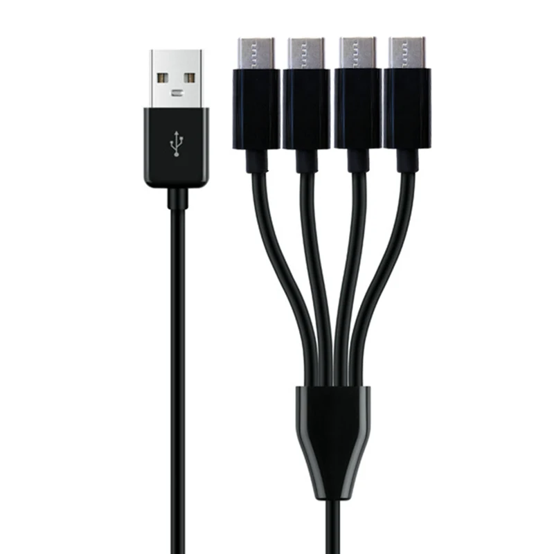 Viacnásobný nabíjací kábel 4 port typu C až USB