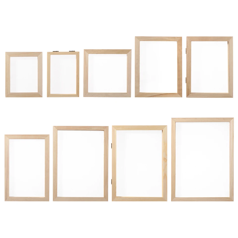 Viacnásobný papier, čím sa formuje formy DIY Pappermaking Paper, čím sa učenie obrazovky učenie dreva Handraft Darček drevená sieť