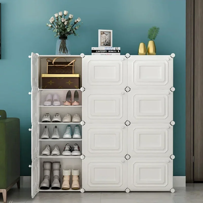Viacvrstvové biele topánky skladovacie spálne skrinky Kovové kovové multifunkčné vešiaky Mueble zapatero nábytok úspory