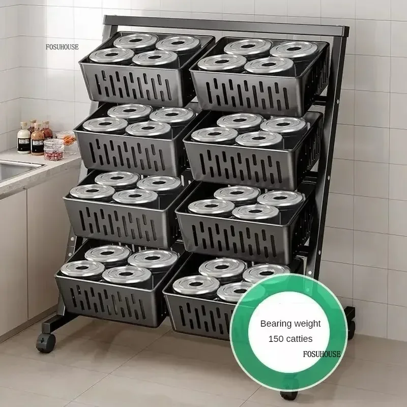 Viacvrstvový kuchynský organizátor obývacia izba Trolley Snack Rack Plastový kôš matelové úložisko ovocie a zeleninové police B