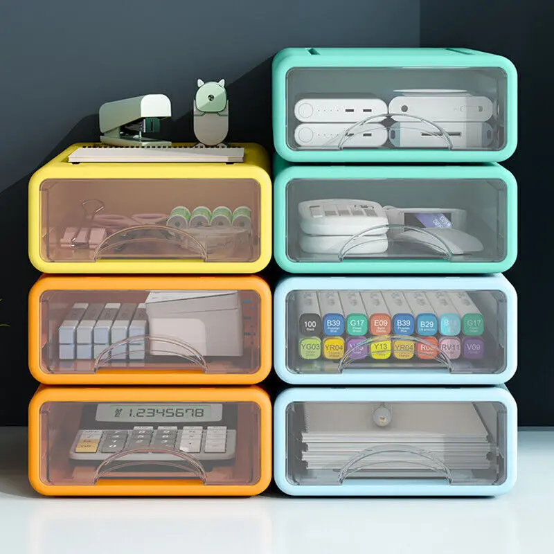 Viacvrstvový priehľadný plastový make-up úložný box organizátor Zásuvka na organizátor Dokument Držiteľ Sundries Držiteľ Sundries