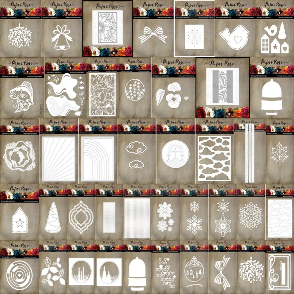 Vianoce veľký predaj kovový rezací rámec Dies 2024 Nové šablóny DIY Scrapbooking Paper Výroby remesiel snehových vločiek a zvonov