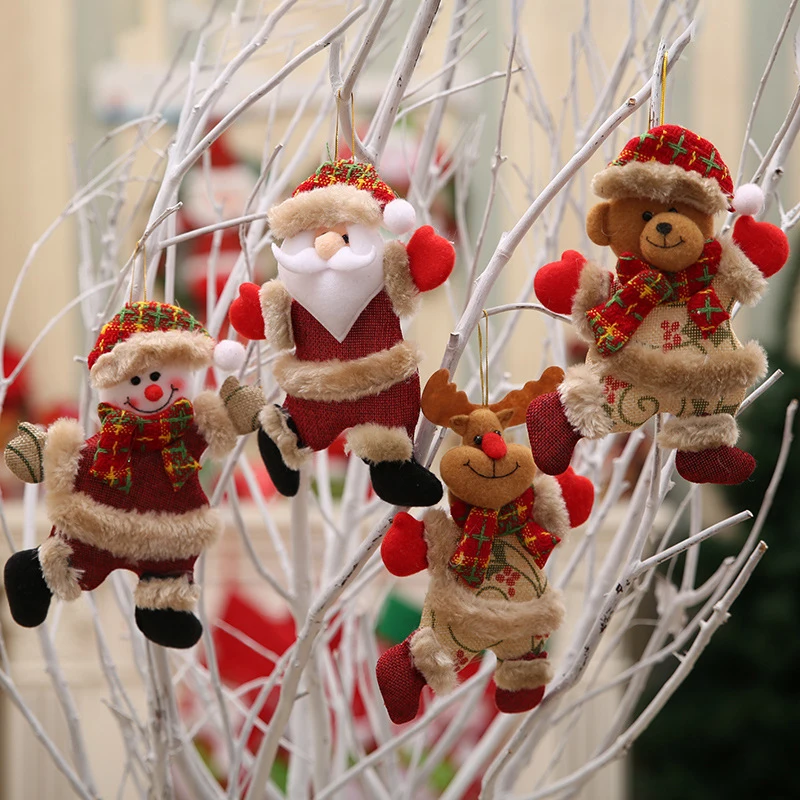 Vianočná dekorácia 2024 DIY Vianoce darček Santa Claus Snowman Tree Pendant Doll Doll Vianočné ozdoby na novoročné domáce dekorácie
