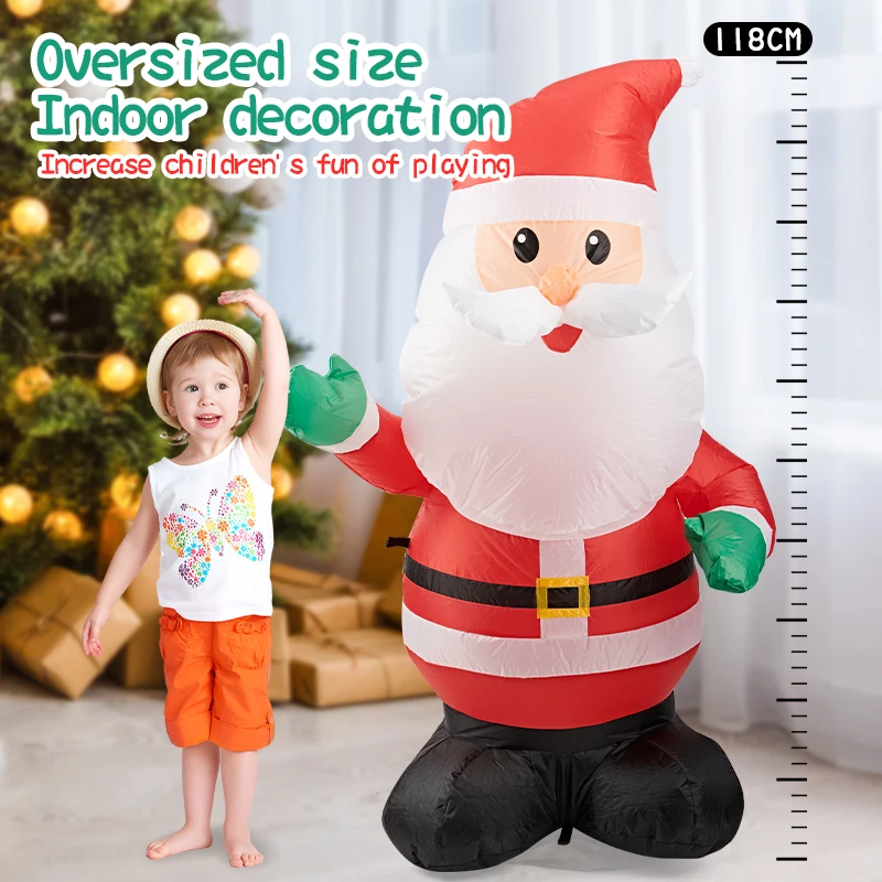 Vianočná dekorácia barla santa claus nafukovacia hračka s LED svetlami vonkajšie nafukovacie modely ornament Party Garden Darček darček