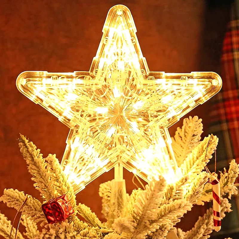 Vianočná hviezda LED Night Light Vianočné stromčeky Top päťbody Svadobná oslava Svadobná strana Chrismas Decorácie GLEATING SPREDKY