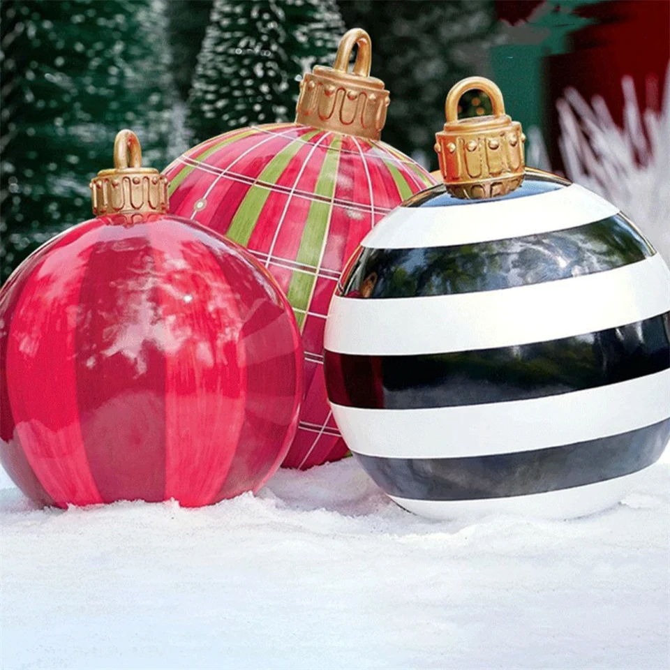 Vianočná tlač nafukovacia lopta Extra veľký balón vtipný vianočný dizajn lopty Snowflakes Balón Outdoor Courtyard zdobia 2025