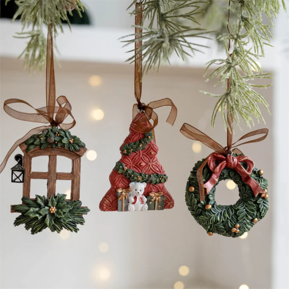 Vianočná živica prívesok Jingle Bell Horse Vianoce stromové dekorácie Vianočné ponožky Darček Diy Detské hračky Darčeky Vianoce ozdoby Navidad