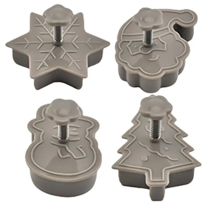 Vianočné cookie pečenie pleseň Cookie Cutter Relifing formy fondant Stamper Set 4x jarné pečenie sušienky na pečenie
