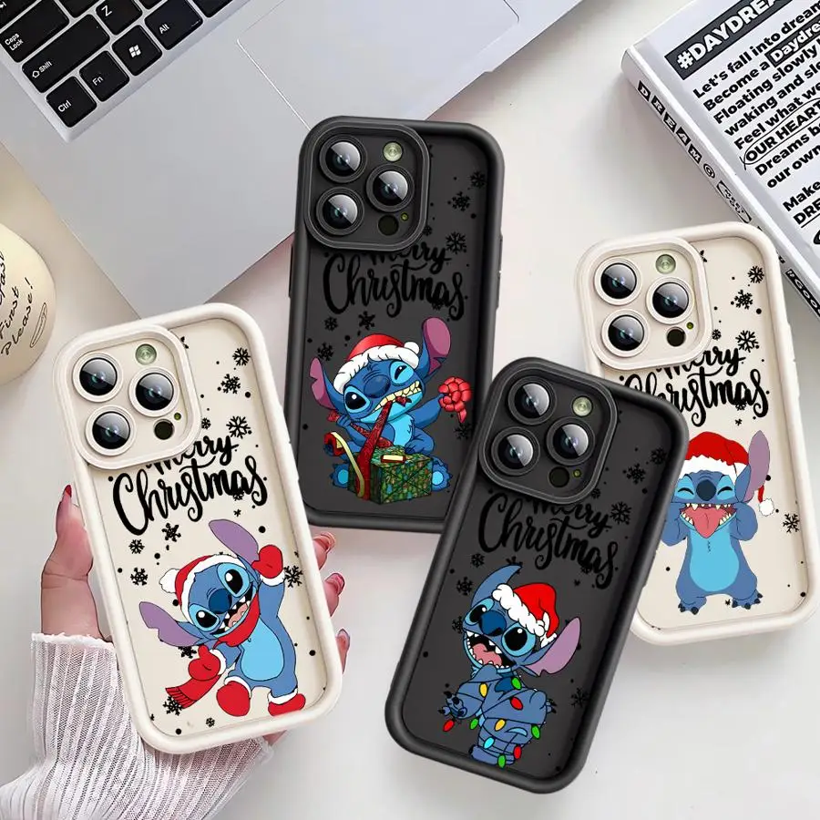 Vianočné disneys stehy pre telefón pre Apple iPhone 16 11 13 15 12 14 Pro Max 13 12 14 Plus 16 11 15 Pro Silikone Soft Soft Cover