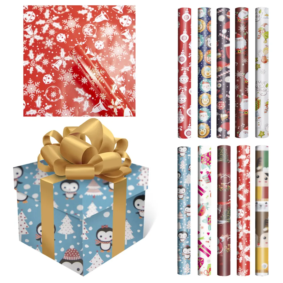 Vianočné DIY baliaci papier vianočné kraft papier vianočné večierky Darček Balenie 2022 Nový rok vianočná dekorácia 70x50 cm