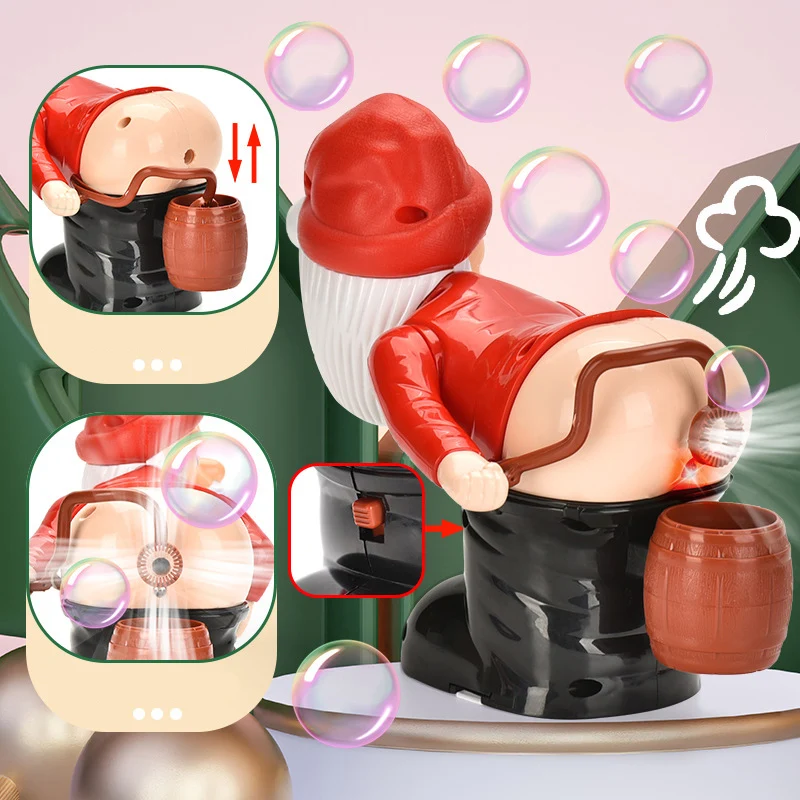 Vianočné dúchadlo Santa Claus Bubble s hudbou a ľahkým zadkom Bubble Novinka Vianocový darček pre chlapcov dievčatá narodeninové hračky