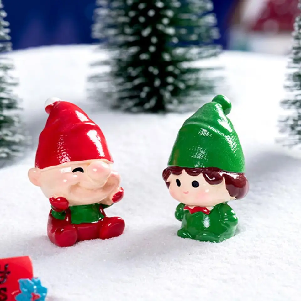Vianočné elf ozdoby Automatické dashboardové centrum Konzola Mini Elf Ornament Ornament Domáca pracovná plocha DIY DECORÁCIA Doplnky