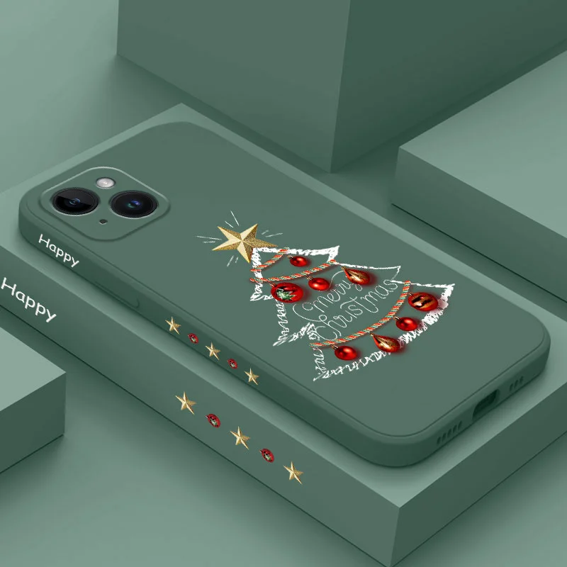 Vianočné motívy telefónne puzdro pre iPhone 14 13 12 11 Pro Max Mini x xr xs SE2020 8 7 plus 6 6s plus kryt