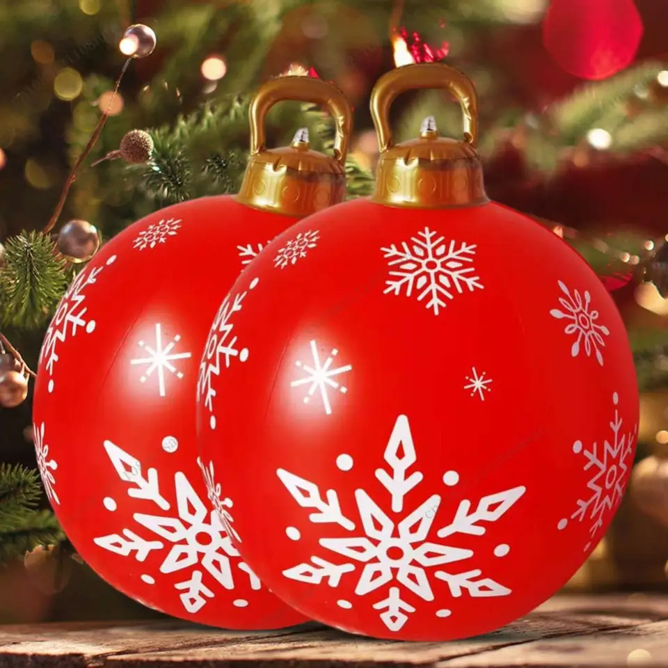 Vianočné nafukovacie loptu 60 cm Svadba nafukovací balón dekorácia narodeniny Domáci festival Party nafúknuté hračky Decor