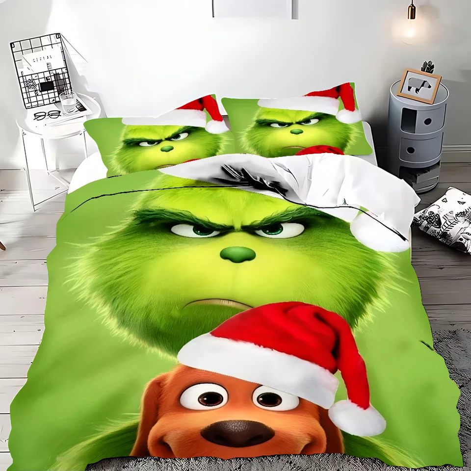 Vianočné obliečky na obliečky na obliečky na vankúše Obliečka Sada, ako G-Grins S-Story Dospelá chlapčenská spálňa dekorácia jednoduchá dvojitá veľká veľkosť