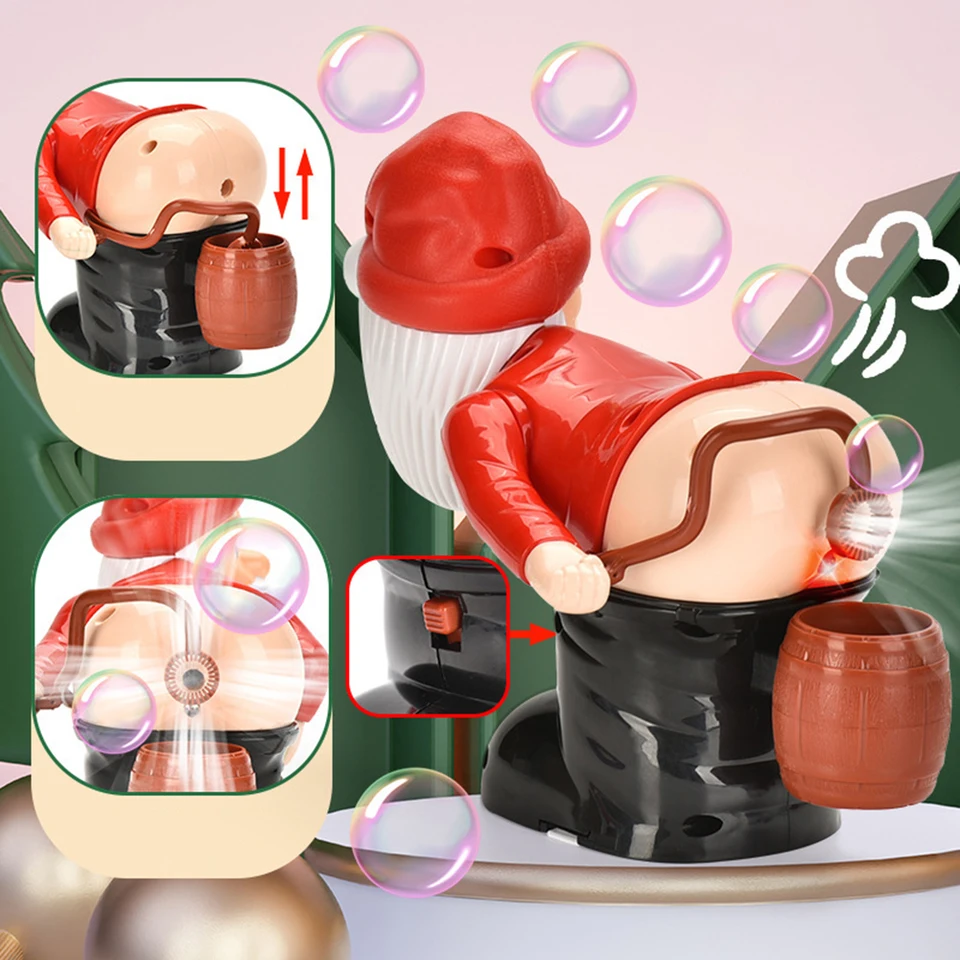 Vianočné prdenie bublinky s hudbou a ľahkým elektrickým prdom Santa Toy Novinka vianočné darček pre chlapcov dievčatá