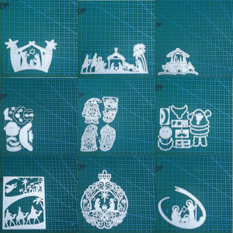 Vianočné santa claus kovové rezanie matrice scrapbooking dekorácie papierové remeselné plesne čepeľ punc šablóny reliéfové šablóny
