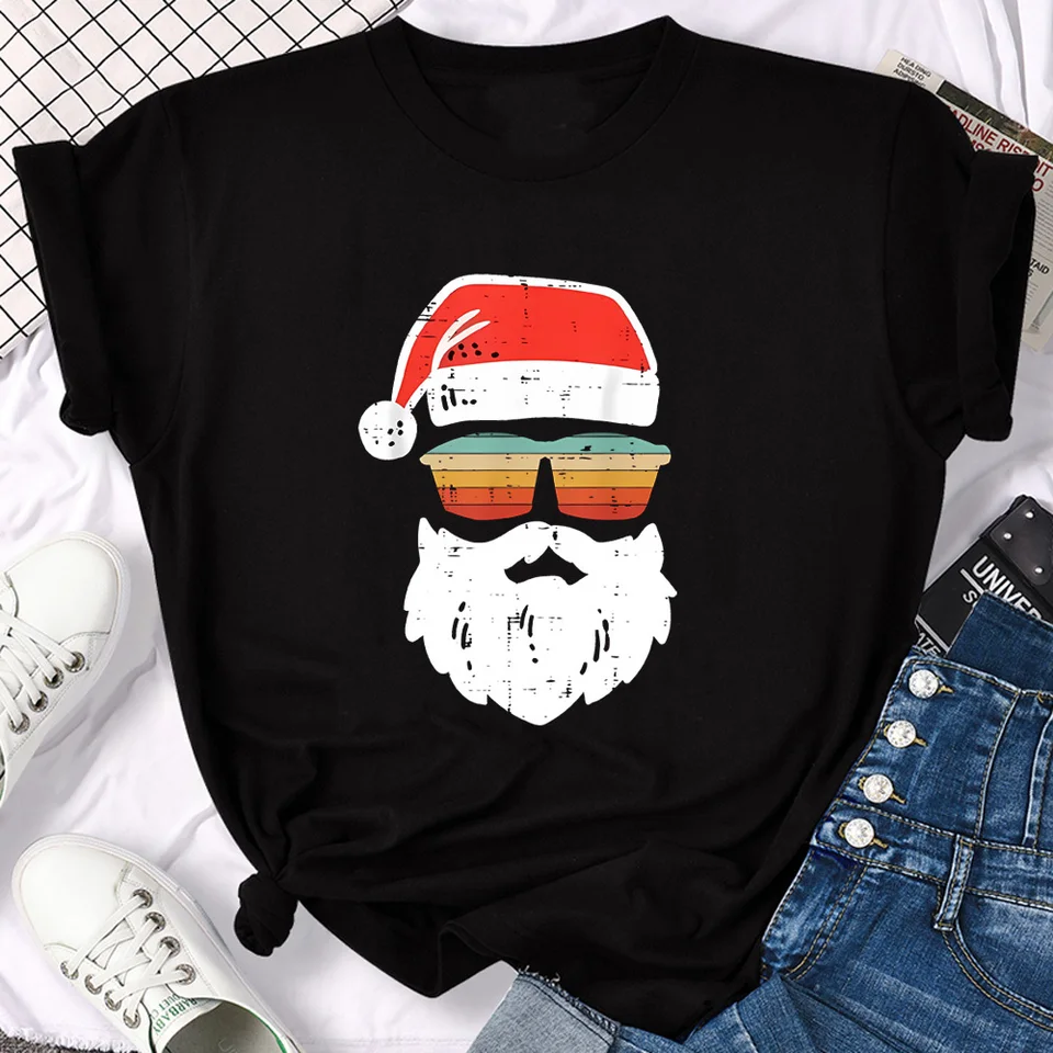 Vianočné tričko ženské farebné 80. roky estetické kórejské oblečenie tričko Streetwear Pastel Pop Culture Trendy Vintage Grunge