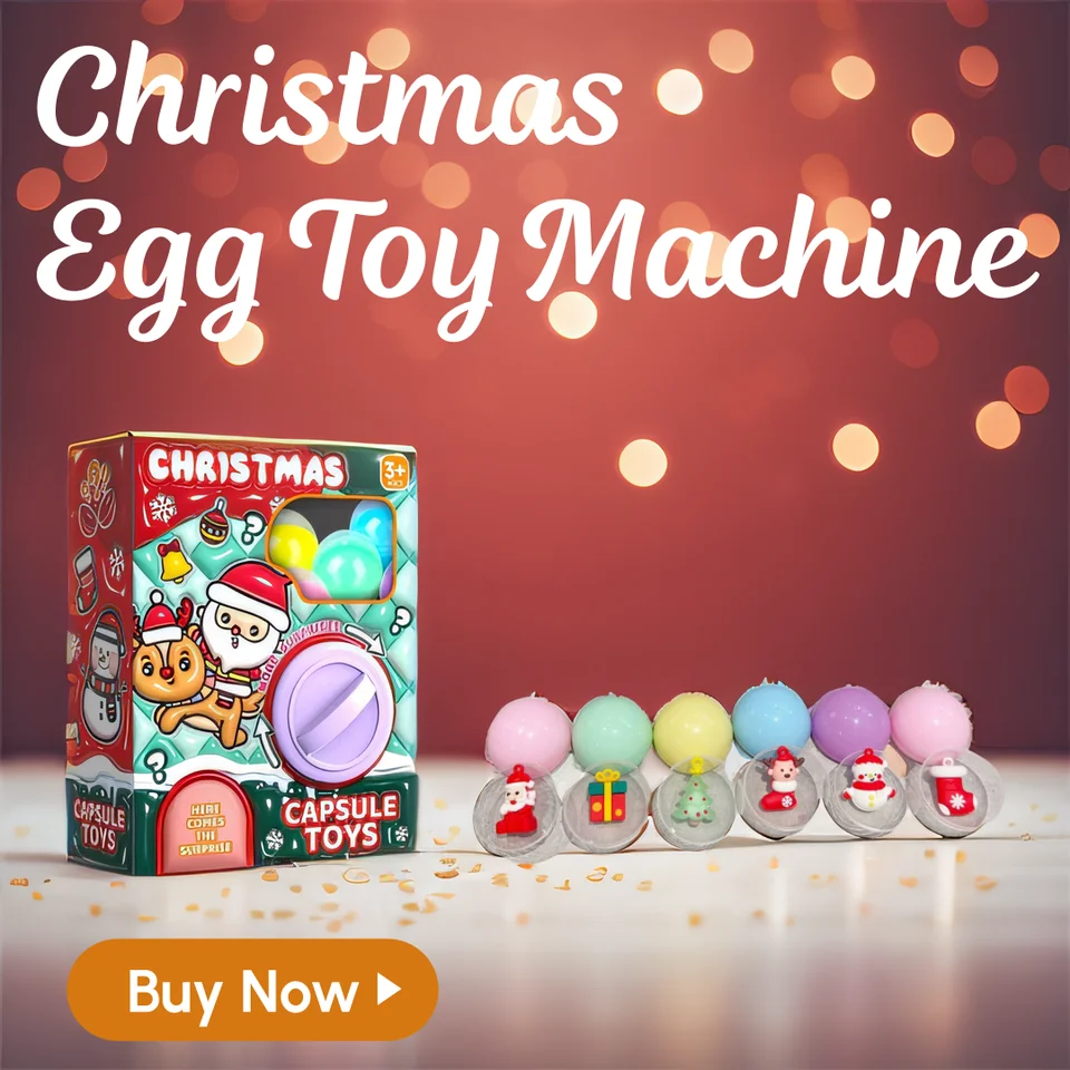 Vianočné vaječné detské hračky Gashapon stroje s 6ks náhodné kapsuly hračky s vajcom Twisting Machine kartónová krabica prekvapila slepá krabica