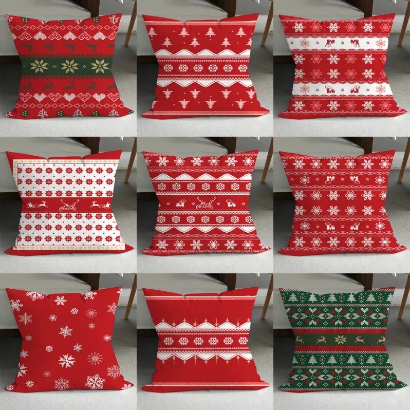 Vianočné vankúšové vankúšové vankúš, Santa Claus, sob, snehuliak, roztomilý vankúš, oslava domácnosti, červený kreatívny darček