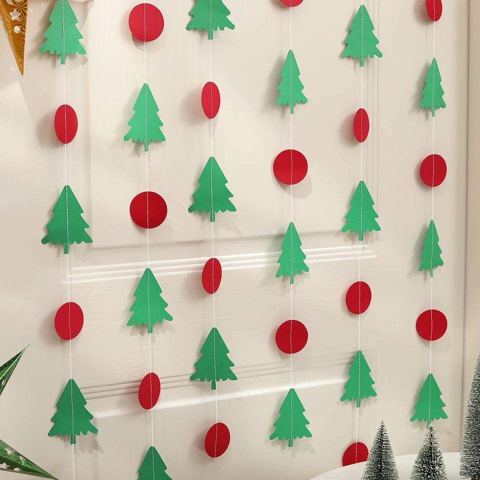 Vianočné večierky vianočný stromček vlajka Deer Bell Band Banner dekorácie 1 sada 1 kus.