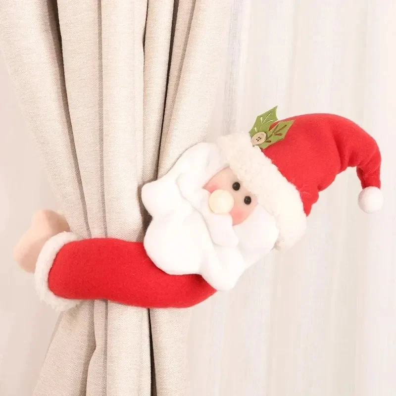 Vianočné závesy kravata chrbta karikatúry Elk Držiteľ materská spálňa Buckle Hook Accessories for Home Creative Curtain Tracks Navidad