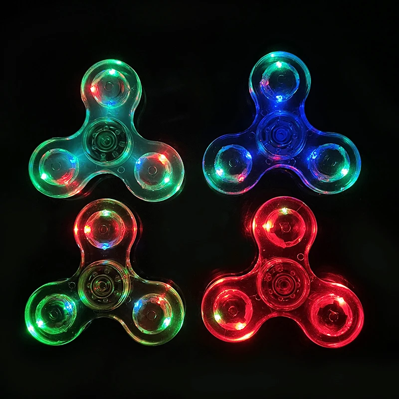 Vianočný darček osvetlený gyroskop s gyroskopmi prsty s rotáciou dlane Color nočného svetla prsty gyroskop