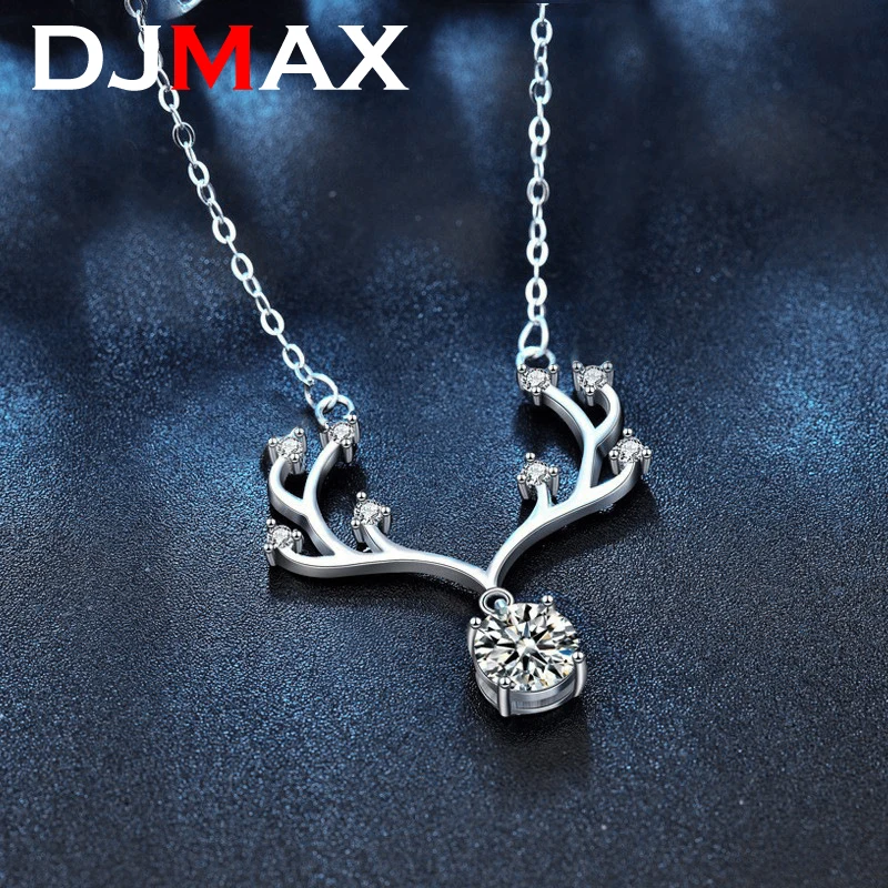 Vianočný darček pre ženy Moissanitský prívesok Originál 925 Sterling Silver Jewelry Classic Moissanite Diamond Dámsky náhrdelník
